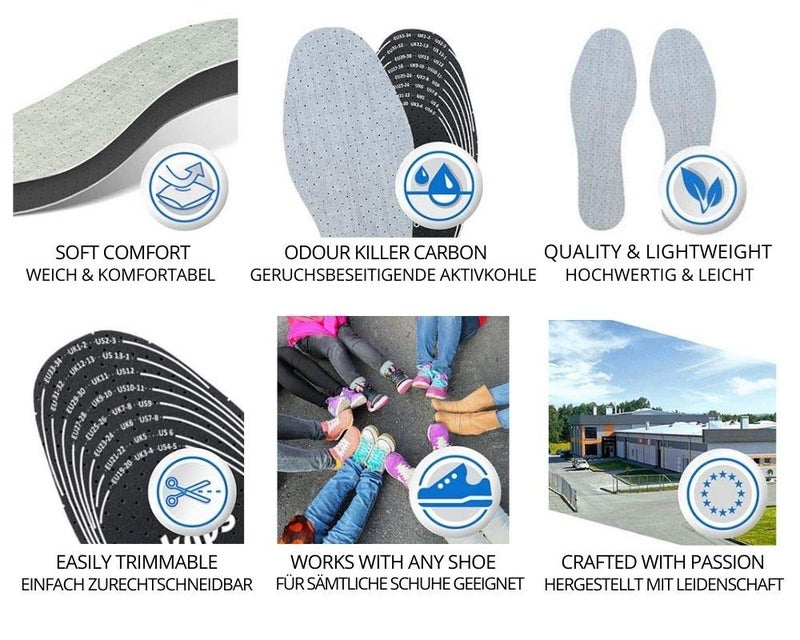 Kaps Best Shoe Insoles Inserts for Children | Bad Smell Odor-Eater Technology with Breathable Foam |Cut to Fit | Kaps Odour Stop Kids Made in Europe Multicolor - Image 3